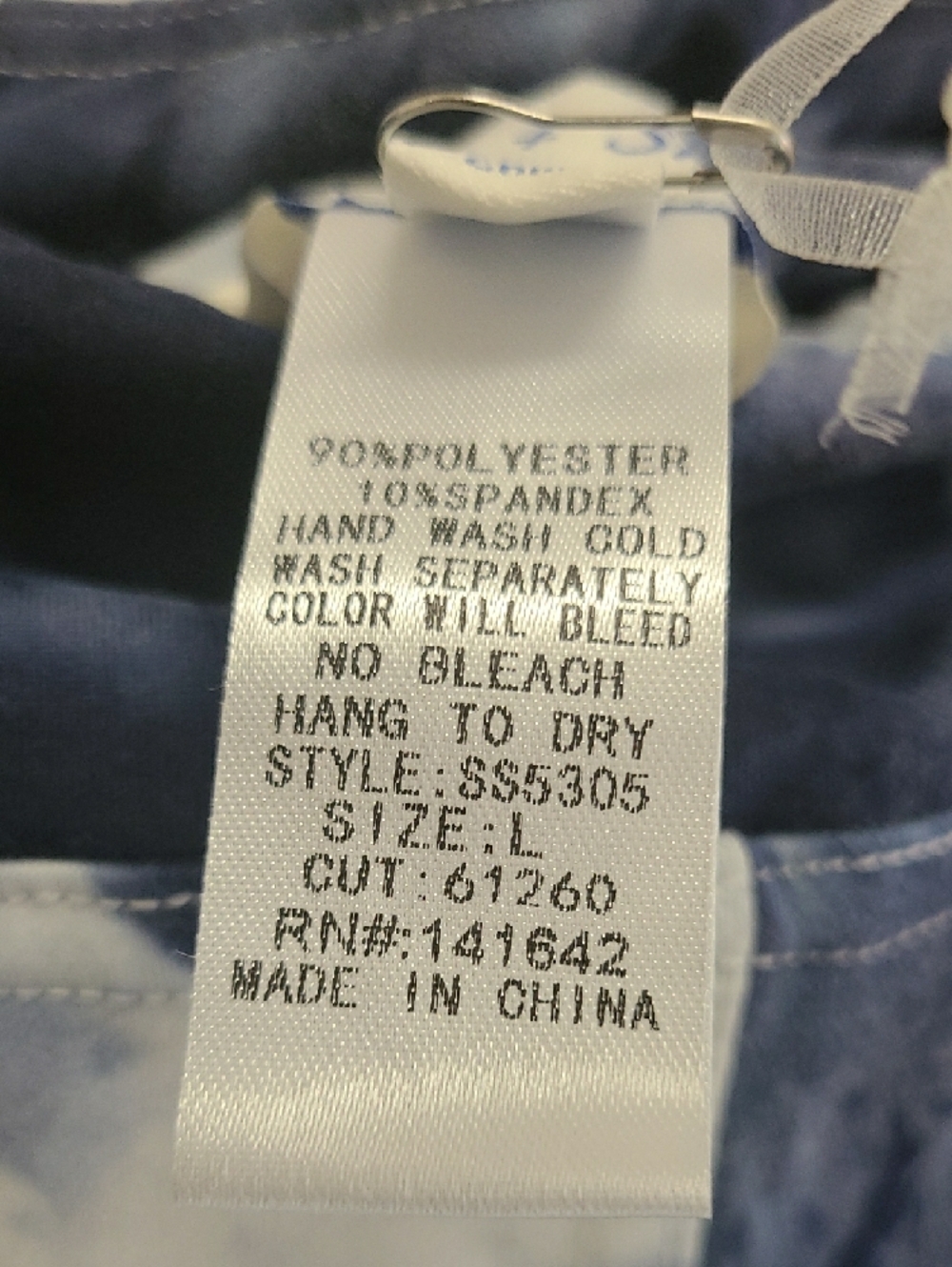 She and Sky Navy Tie-Dye Bike Shorts - Picture 3 of 3